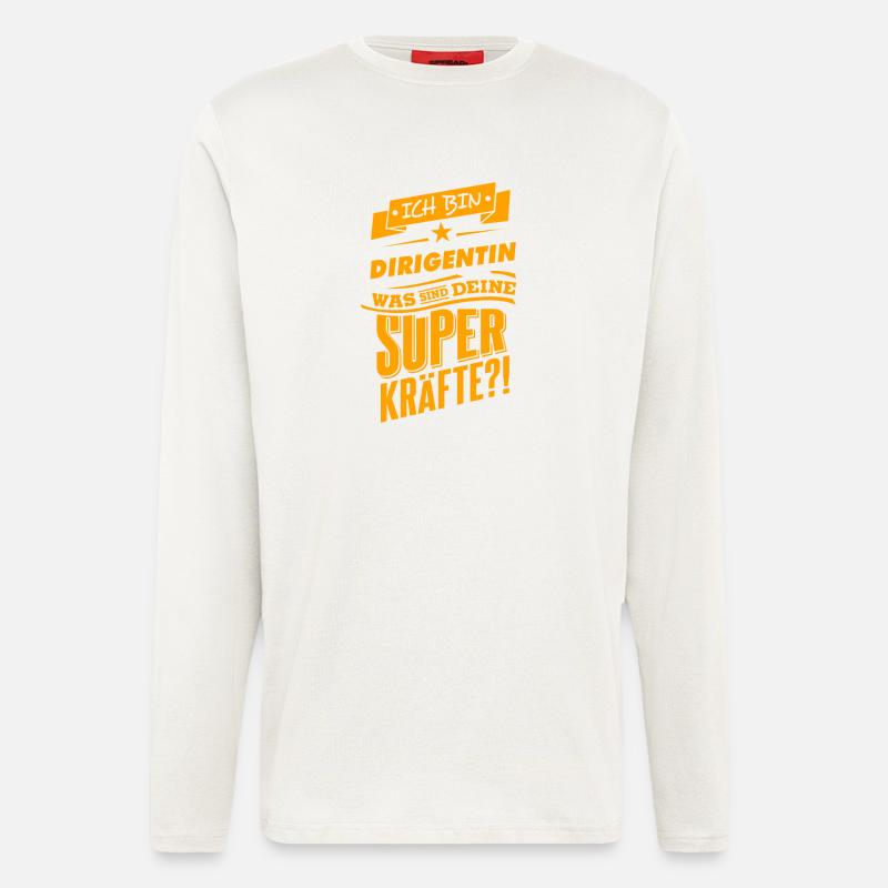 Be a hero - Dirigentin Geschenk - Langarmshirt - made by SPREAD  - OFF WHITE
