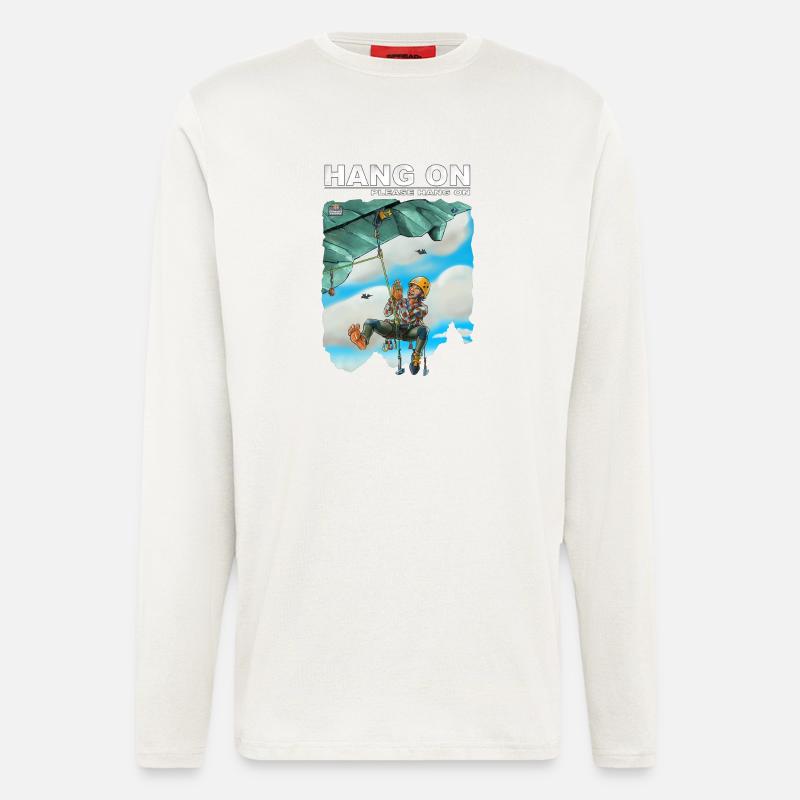 Hängen Sie ein bitte hängen - Langarmshirt - made by SPREAD  - OFF WHITE