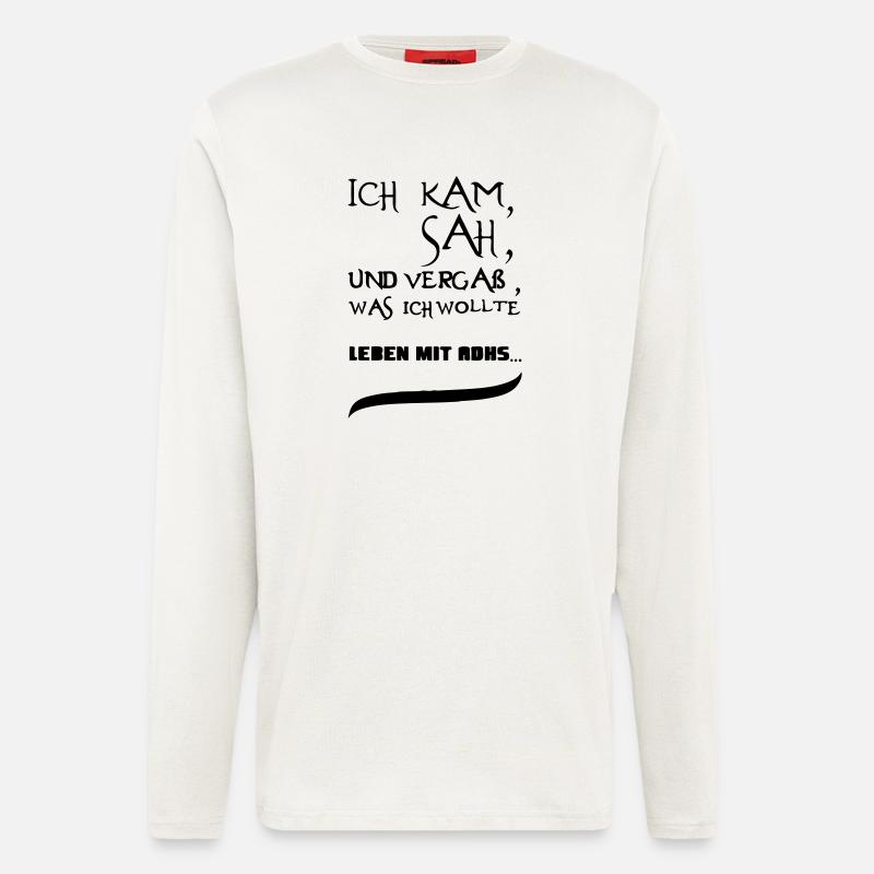 Leben mit ADHS Geschenk - Langarmshirt - made by SPREAD  - OFF WHITE