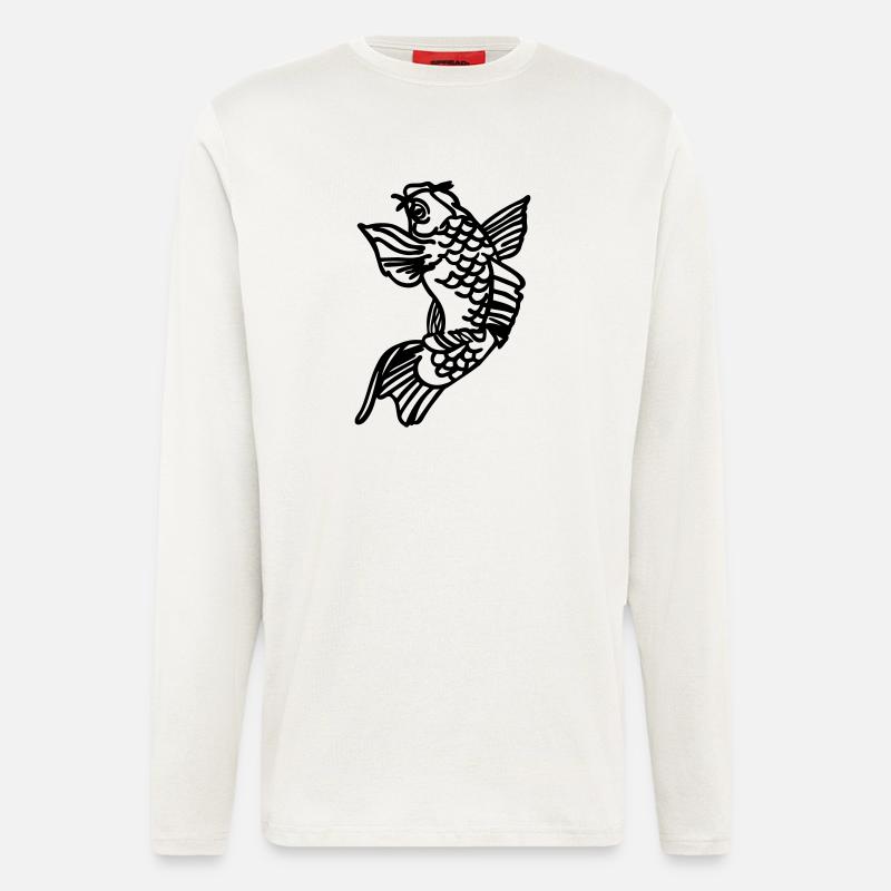 Koi Karpfen - Langarmshirt - made by SPREAD  - OFF WHITE