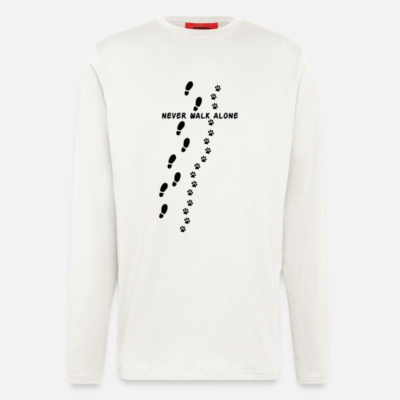 Never walk alone - Langarmshirt - made by SPREAD  - OFF WHITE