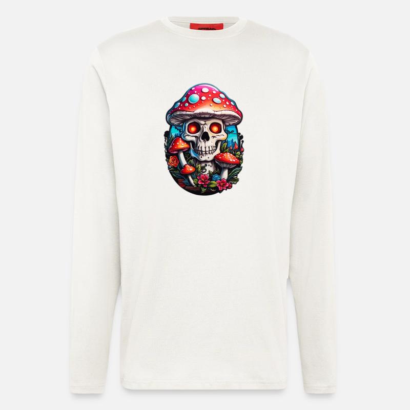 Skull Toadstool - Longsleeve - made by SPREAD  - OFF WHITE