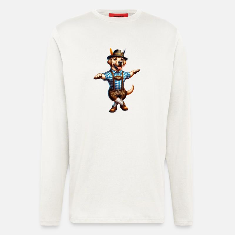 Labrador Retriever Hund Bayern - Langarmshirt - made by SPREAD - OFF WHITE