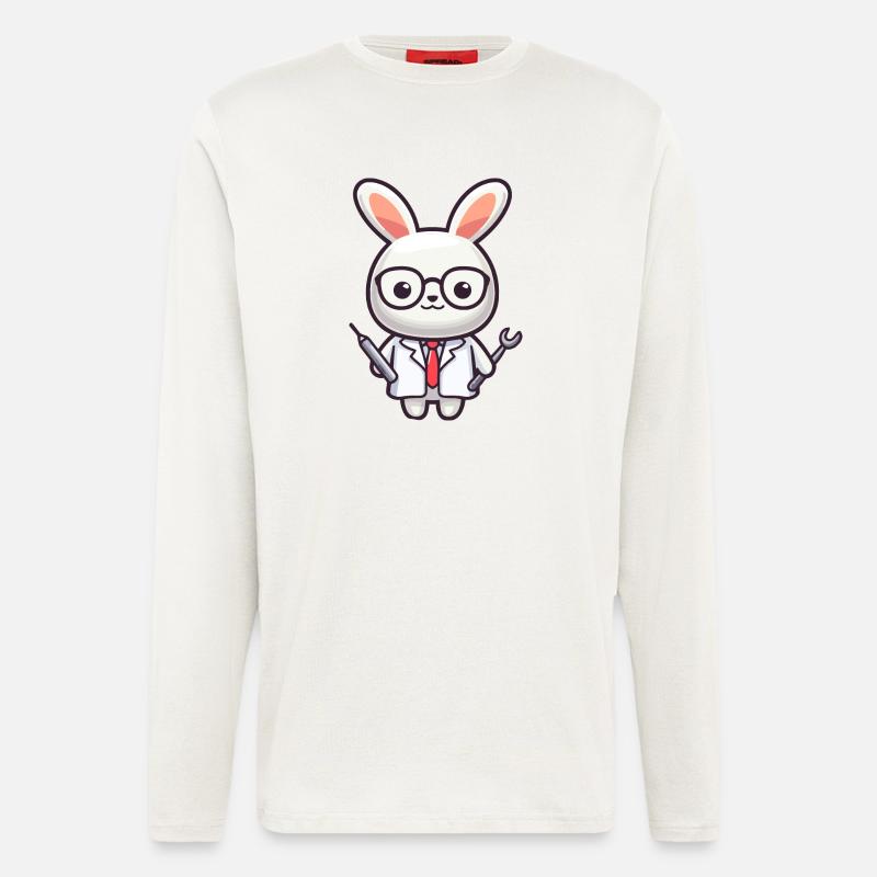 Doktor Bunny: Der Karottenpfleger - Langarmshirt - made by SPREAD  - OFF WHITE