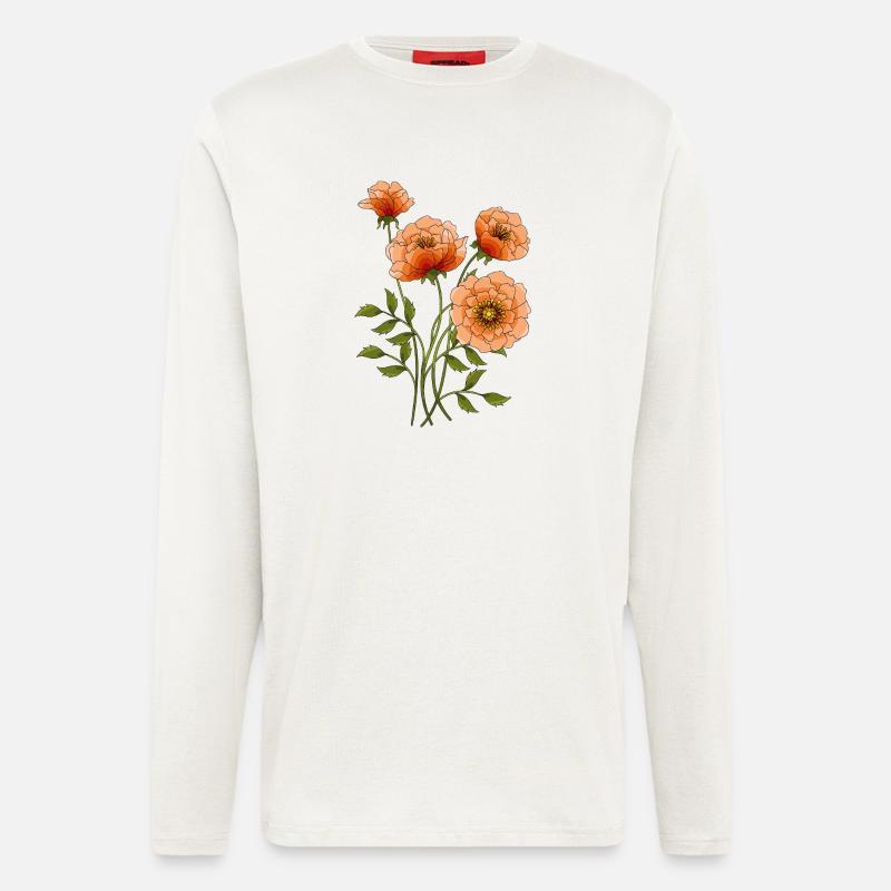 Blumen - Langarmshirt - made by SPREAD  - OFF WHITE