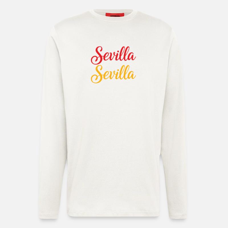 Sevilla Script Duo Red Yellow Retro - Longsleeve - made by SPREAD  - OFF WHITE