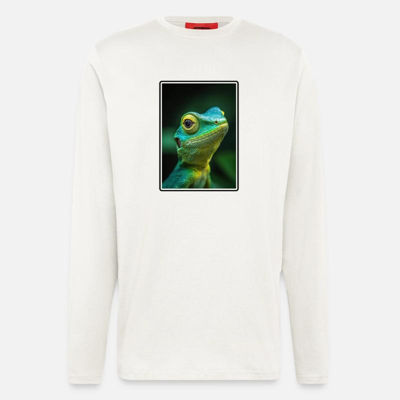 Eidechsen Eidechse - Langarmshirt - made by SPREAD  - OFF WHITE