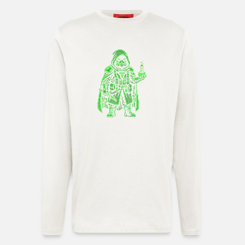 Punk Apotheker Pixel Art Retro Hacker - Langarmshirt - made by SPREAD - OFF WHITE
