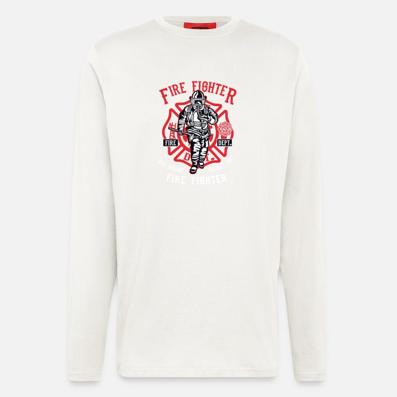 Fire Fighter - Langarmshirt - made by SPREAD  - OFF WHITE