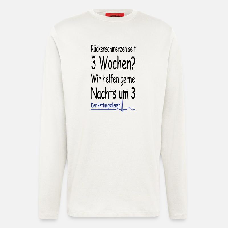Rettungsdienst der Klassiker - Langarmshirt - made by SPREAD  - OFF WHITE