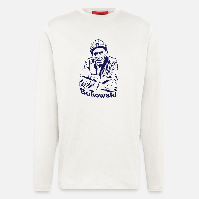 Charles Bukowski - Langarmshirt - made by SPREAD  - OFF WHITE