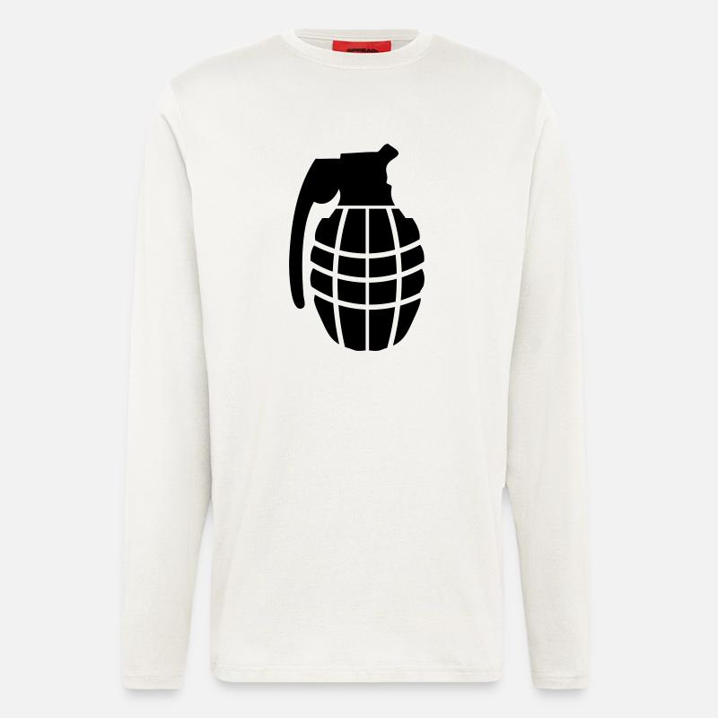 handgranate granate - Langarmshirt - made by SPREAD  - OFF WHITE