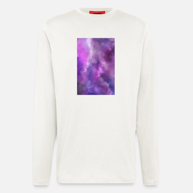 Low Poly triangulated Galaxy - Langarmshirt - made by SPREAD  - OFF WHITE