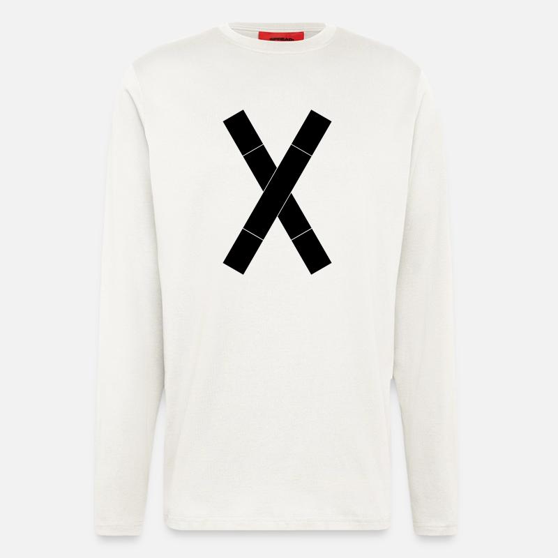 Andreaskreuz 1-farbig - Langarmshirt - made by SPREAD  - OFF WHITE