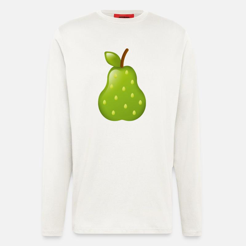 Smiley Pear - Manches longues bio décontracté fabriqué en UE - OFF WHITE