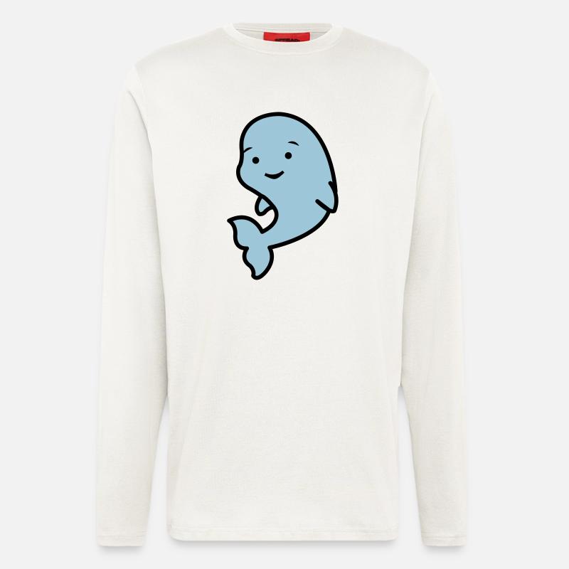 suesser_delfin_02 - Langarmshirt - made by SPREAD  - OFF WHITE
