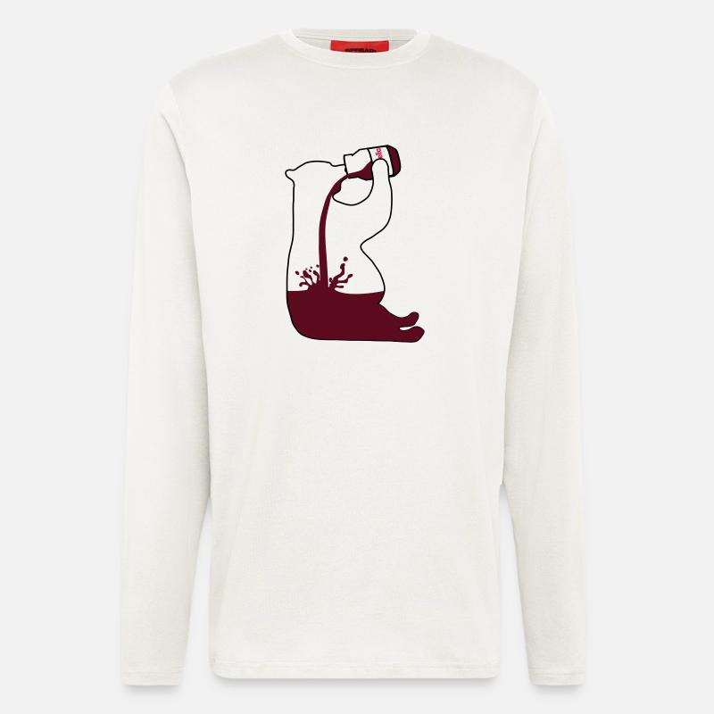 Gewichtheber Bär Schoki - Chocoholic - Langarmshirt - made by SPREAD  - OFF WHITE