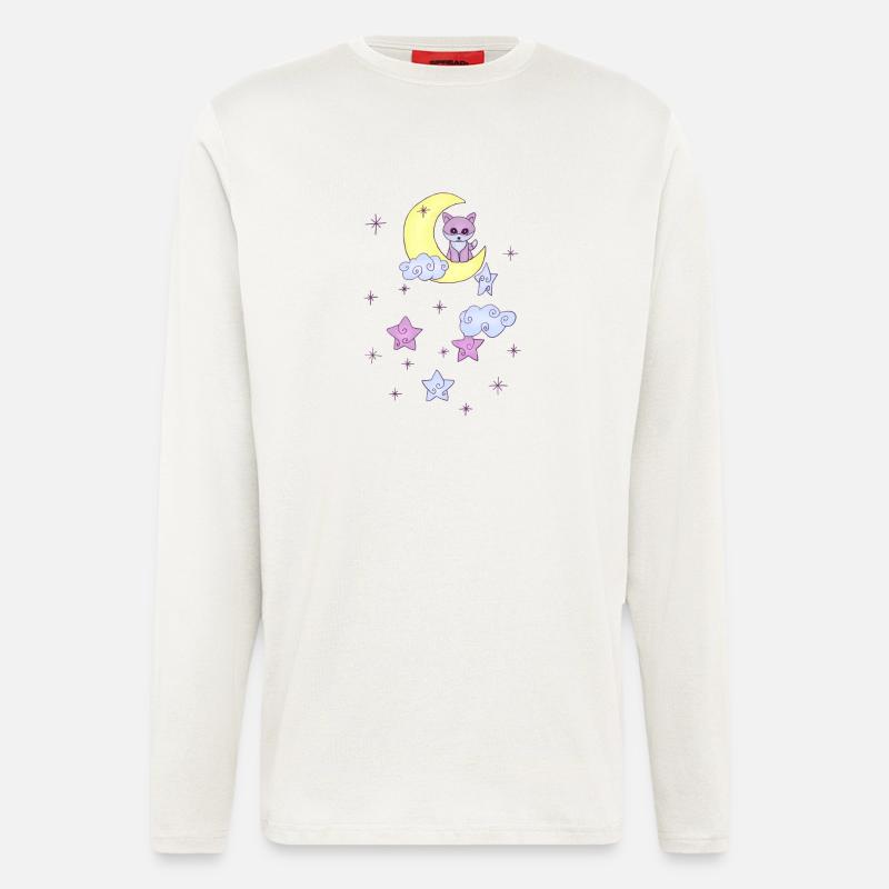 Fuchs im Mond - Langarmshirt - made by SPREAD  - OFF WHITE