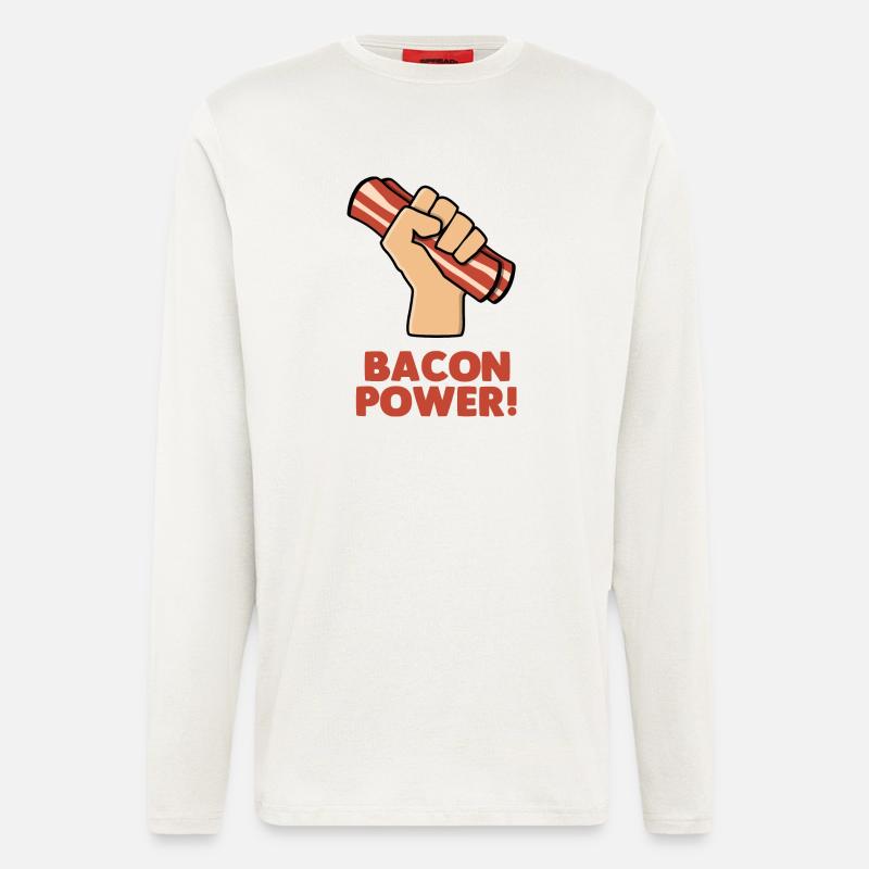 Bacon Power - Longsleeve - made by SPREAD  - OFF WHITE