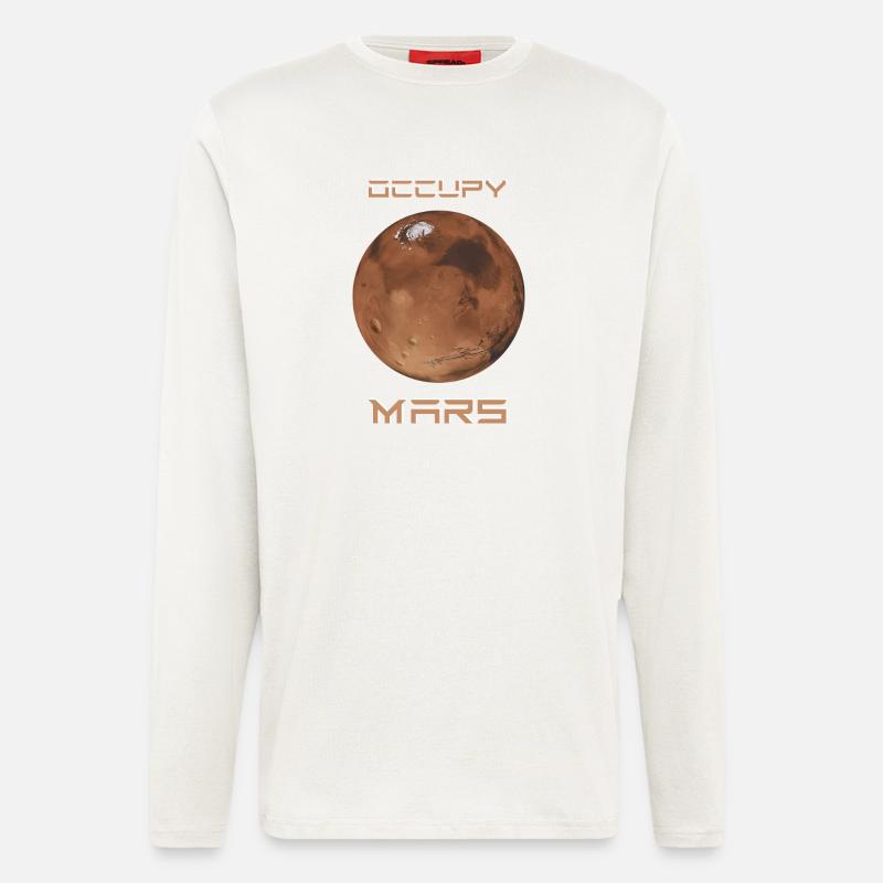 Occupy Mars - Langarmshirt - made by SPREAD  - OFF WHITE