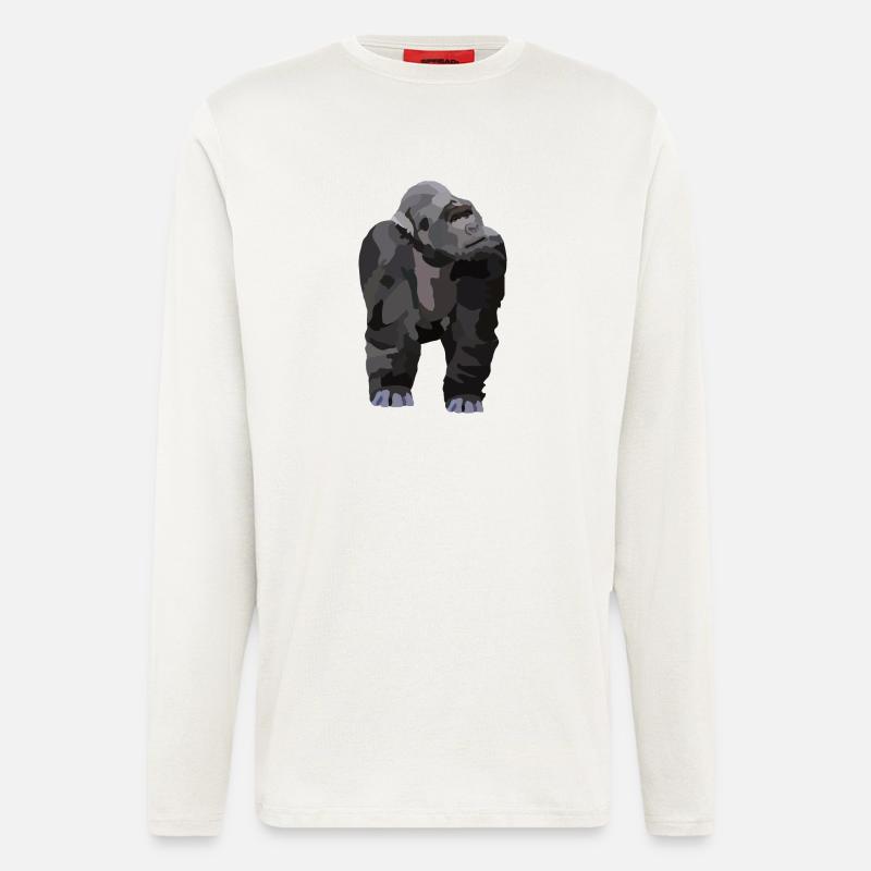 Gio, der Gorilla - Langarmshirt - made by SPREAD  - OFF WHITE
