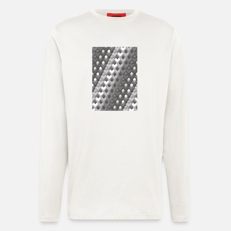 Grayscale gradient Left turn - Longsleeve - made by SPREAD  - OFF WHITE