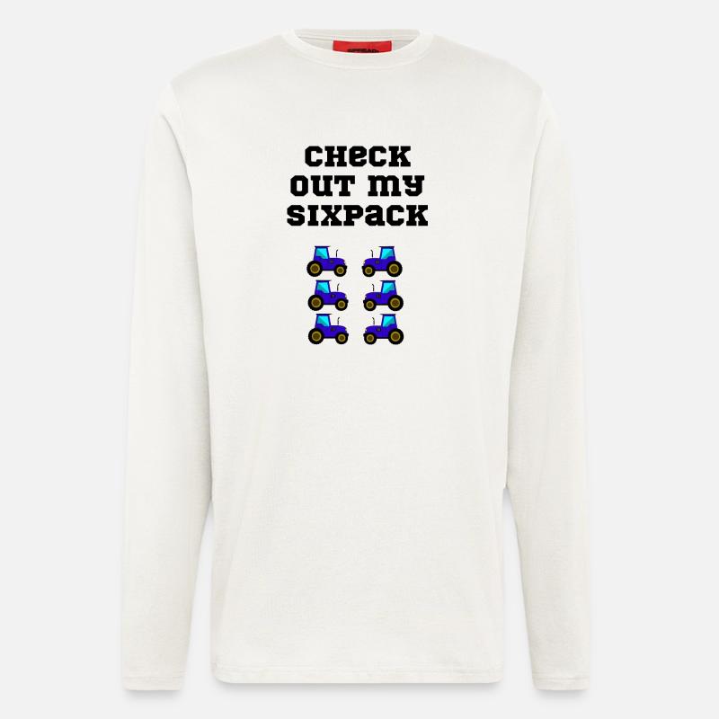 traktor trecker sixpack - Langarmshirt - made by SPREAD  - OFF WHITE