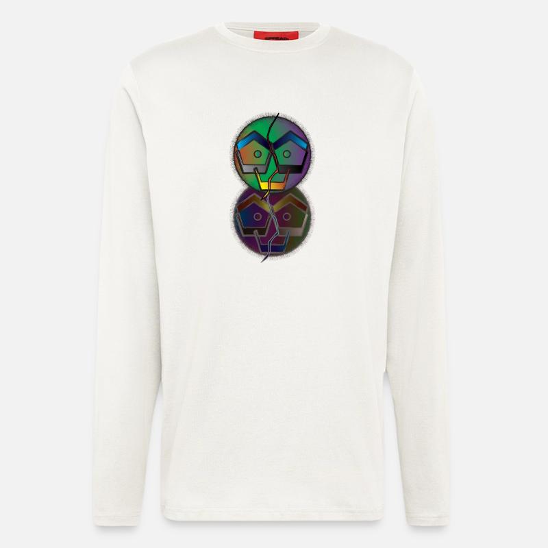 Chromatic Crack Duo - Langarmshirt - made by SPREAD  - OFF WHITE