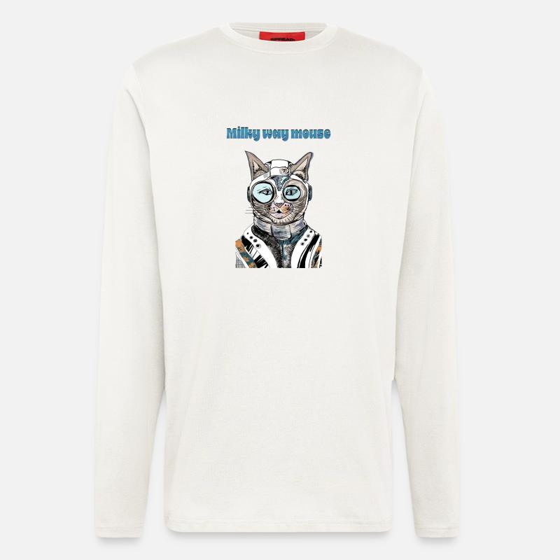Milchstraßen-Maus - Langarmshirt - made by SPREAD - OFF WHITE