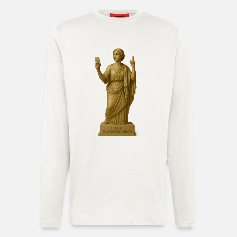 Ancient Philosopher Statue with Message - Longsleeve - made by SPREAD  - OFF WHITE