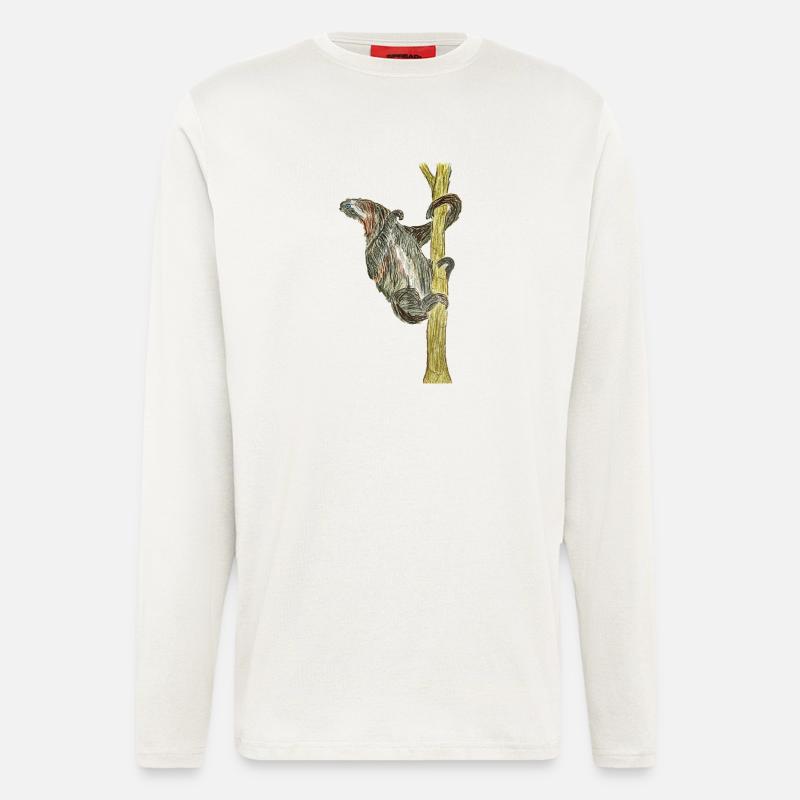 Monkey artwork on tree - Longsleeve - made by SPREAD  - OFF WHITE