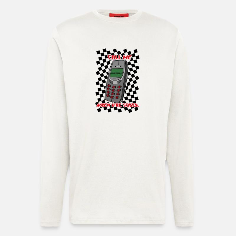 Call Me When U're Sober - Langarmshirt - made by SPREAD  - OFF WHITE