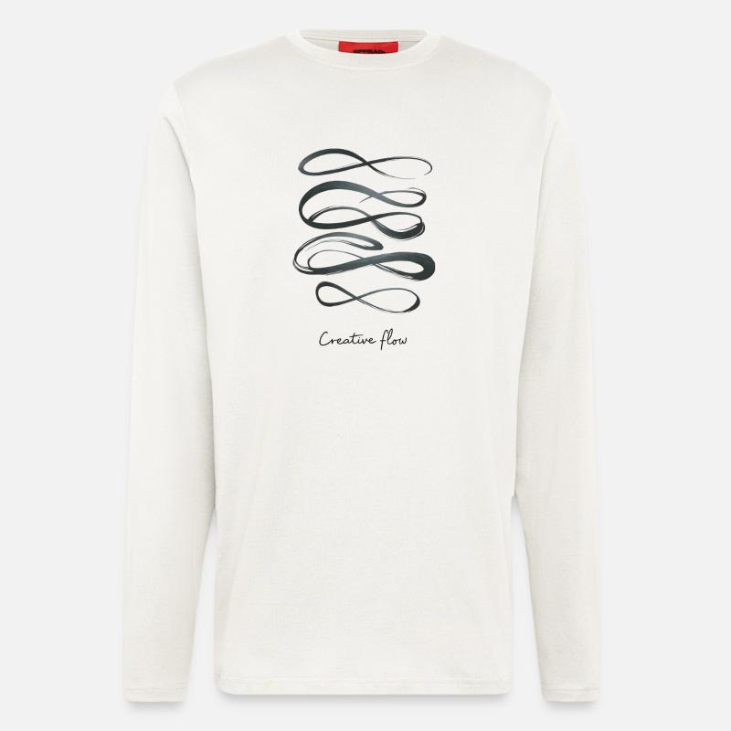 Creative Flow – Linien voller Inspiration - Langarmshirt - made by SPREAD  - OFF WHITE
