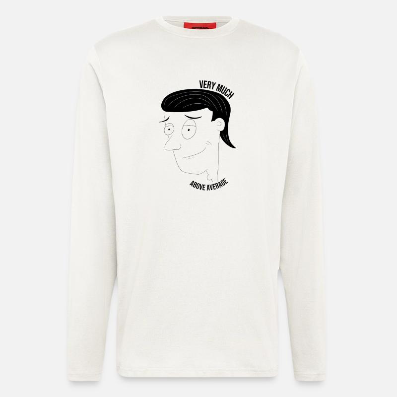 Sehr überdurchschnittlicher Mann - Langarmshirt - made by SPREAD  - OFF WHITE