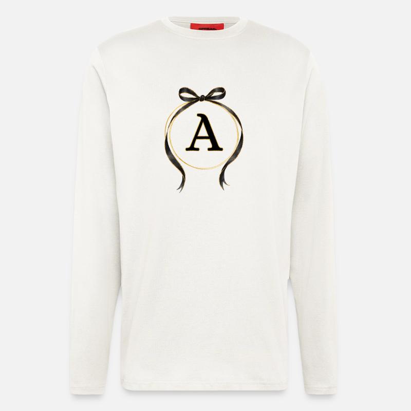 A - Boucle circulaire Or noir - Manches longues bio décontracté fabriqué en UE - OFF WHITE