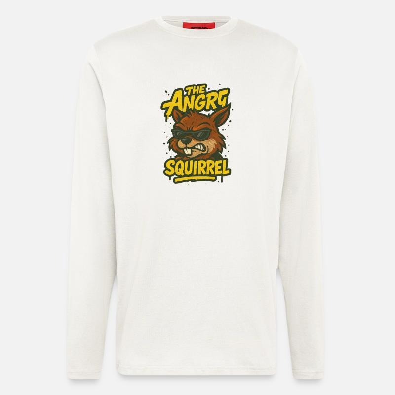 Das wütende Eichhörnchen - Langarmshirt - made by SPREAD  - OFF WHITE
