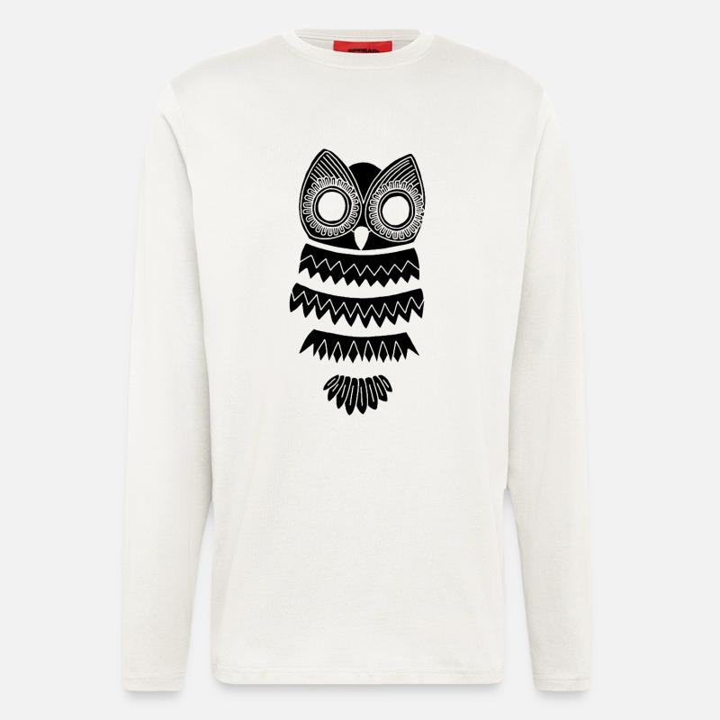 Die Schwarze Eule - Langarmshirt - made by SPREAD  - OFF WHITE