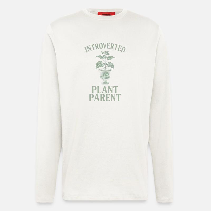 Introvertierter Pflanzenelternteil - Langarmshirt - made by SPREAD  - OFF WHITE