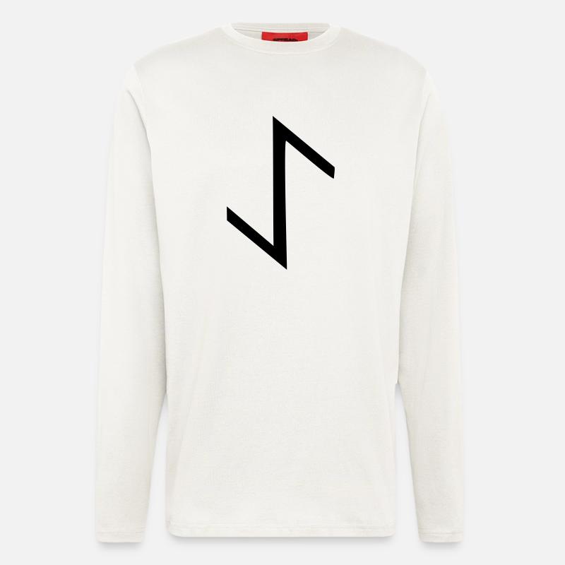 rune eihwaz,eoh - Langarmshirt - made by SPREAD  - OFF WHITE