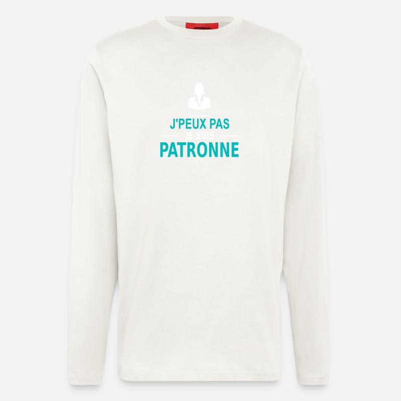 j'peux pas je suis patronne - Langarmshirt - made by SPREAD - OFF WHITE