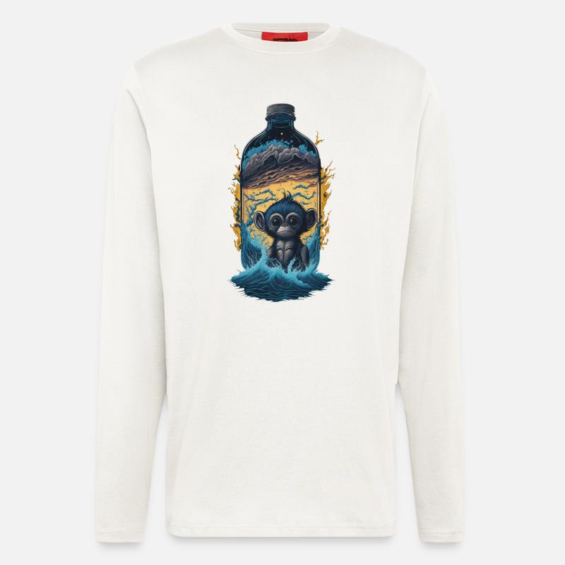 Affe - Langarmshirt - made by SPREAD  - OFF WHITE