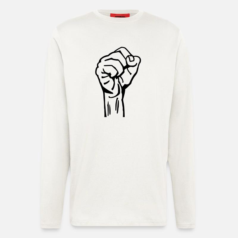 Geballte Faust - Langarmshirt - made by SPREAD  - OFF WHITE