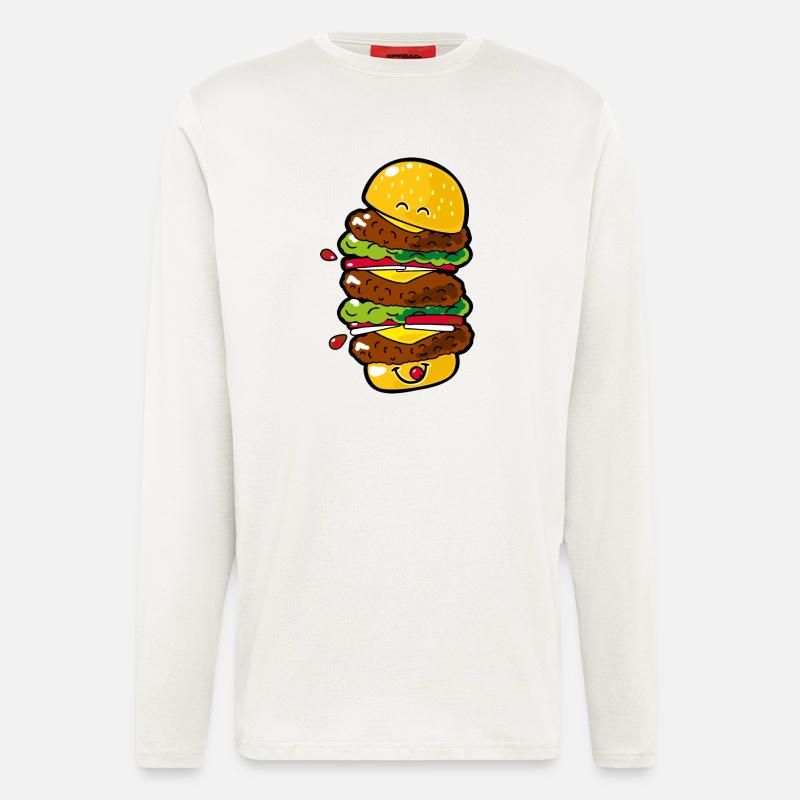 Smiley Big Burger - Longsleeve - made by SPREAD  - OFF WHITE