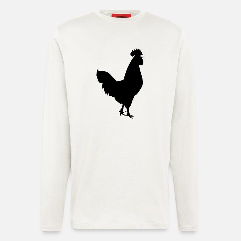 hahn silhouette design - Langarmshirt - made by SPREAD  - OFF WHITE