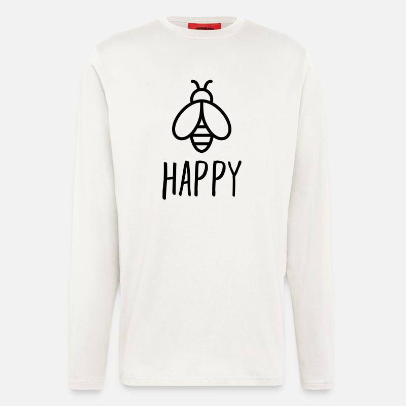 Bee Happy - Langarmshirt - made by SPREAD  - OFF WHITE