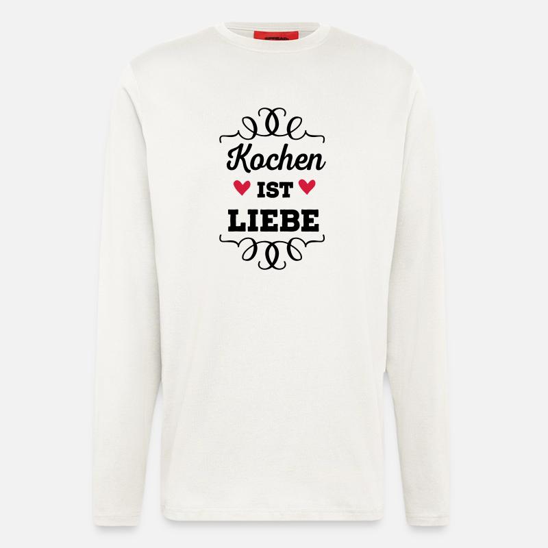 Kochen ist Liebe - Langarmshirt - made by SPREAD  - OFF WHITE