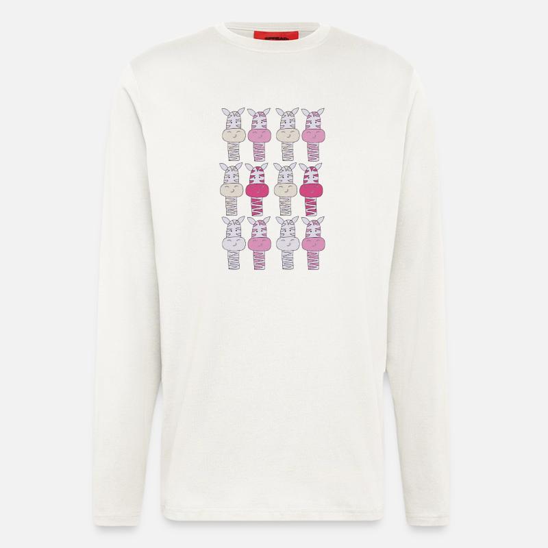 Zebra Pattern Pink - Longsleeve - made by SPREAD  - OFF WHITE