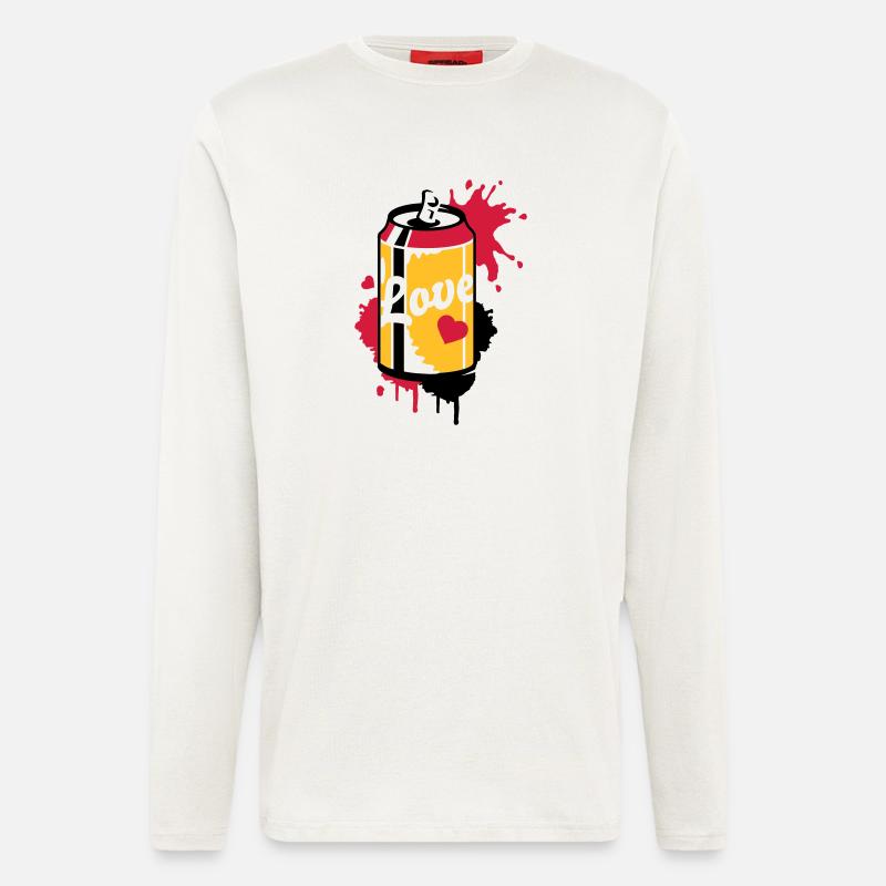 geöffnete Getränkedose im Graffiti Stil - Langarmshirt - made by SPREAD  - OFF WHITE