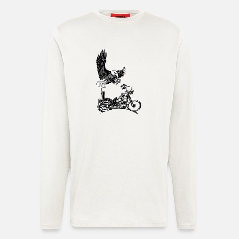 0906 eagle chopper knucklehead - Longsleeve - made by SPREAD  - OFF WHITE