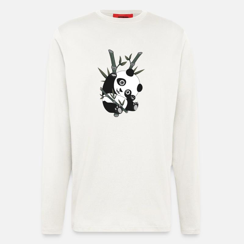 Panda - Bambus - Langarmshirt - made by SPREAD  - OFF WHITE